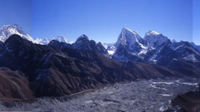 Lobuche East peak 6119m summit ridge Nepal Himalaya climbers