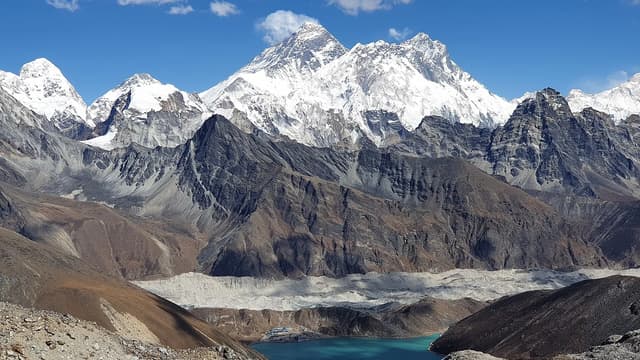 Renjo La pass on the Three Passes trek — Everest region Nepal