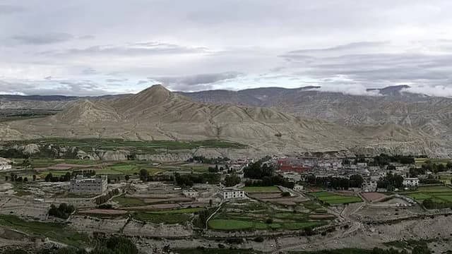 Upper Mustang desert landscape near Lo Manthang — restricted-area trekking permit region, Nepal