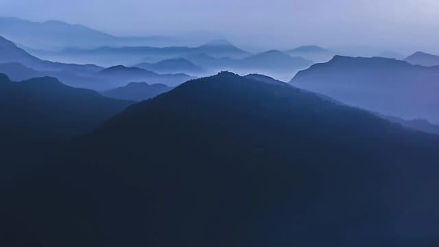 Sunrise over the Annapurna range from Sarangkot above Pokhara