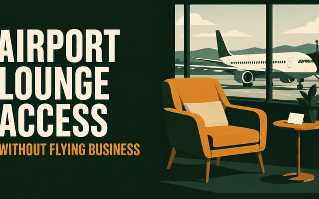 Illustration: airport lounge access without flying business