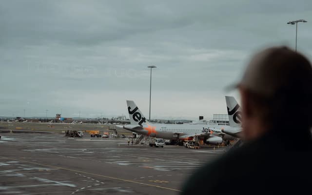 Aircraft at a Sydney airport terminal