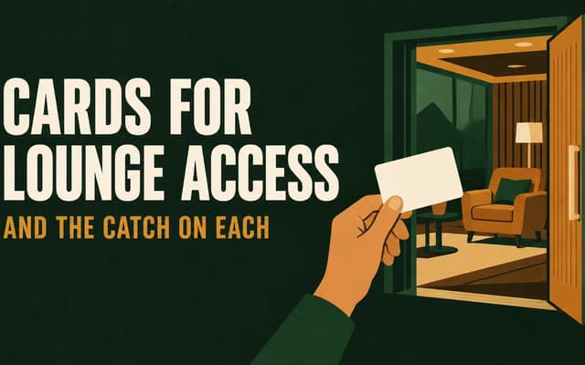 Illustration: cards for lounge access and the catch on each