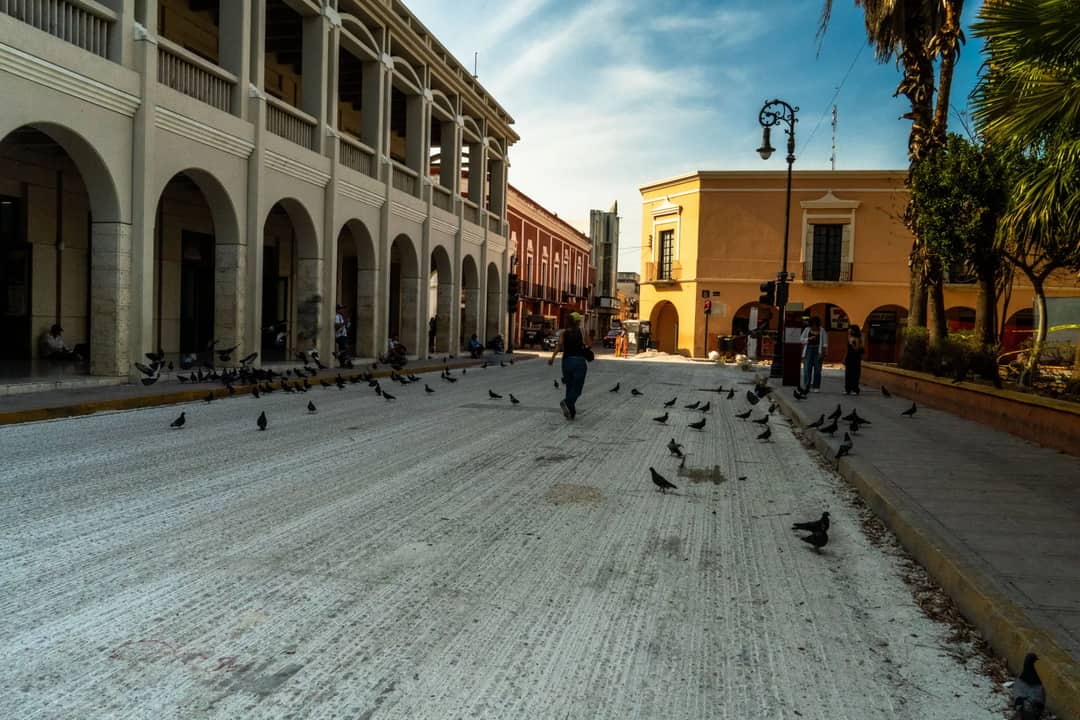 A colonial street in Mexico