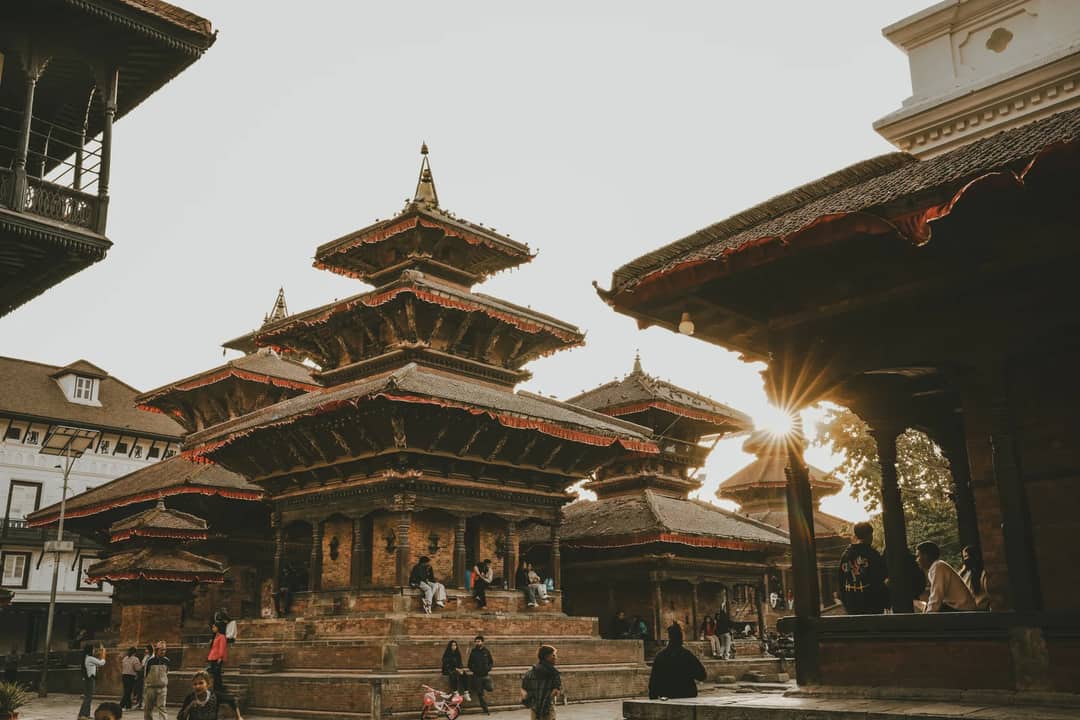A temple square in Kathmandu