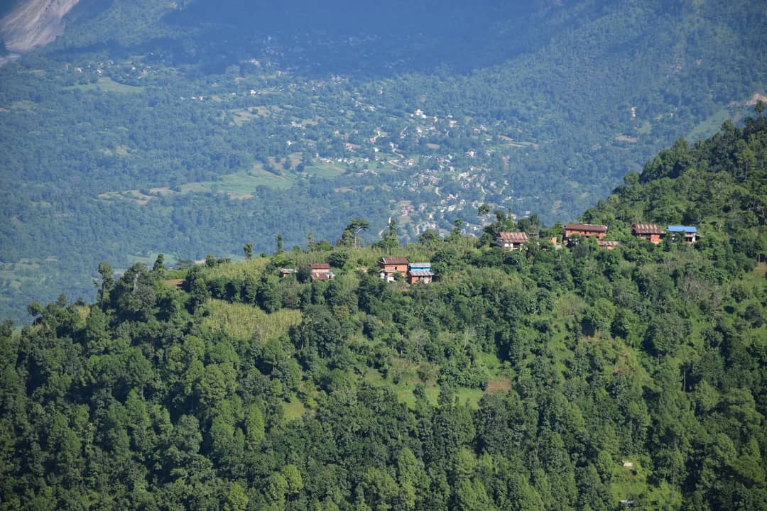 A hillside village in the Nepal hills