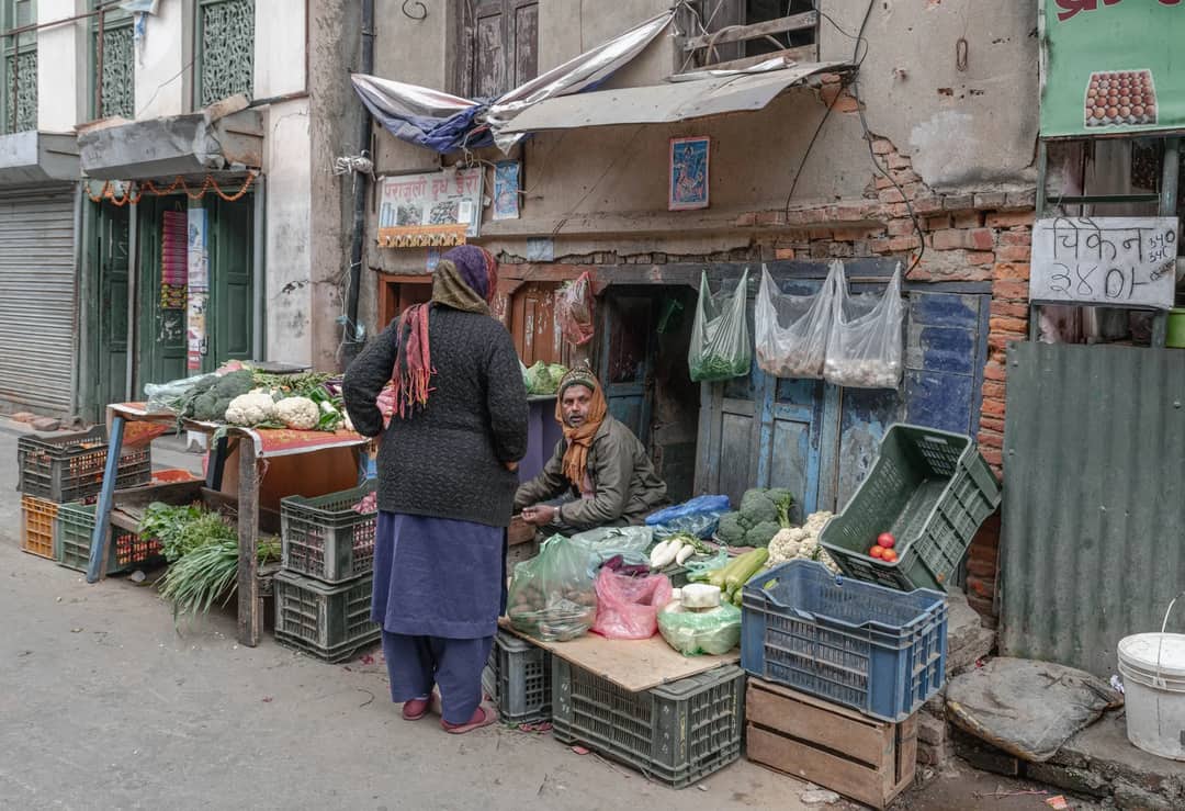 An ordinary day on a Kathmandu street