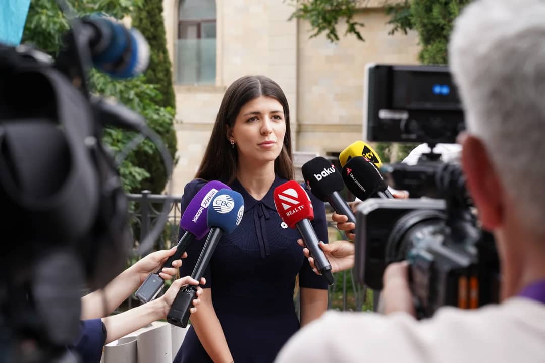 Microphones at a press briefing