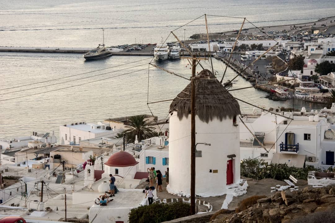 Mykonos town on the Aegean