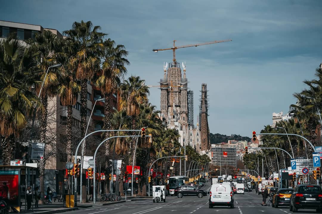 A street scene in Barcelona, Spain