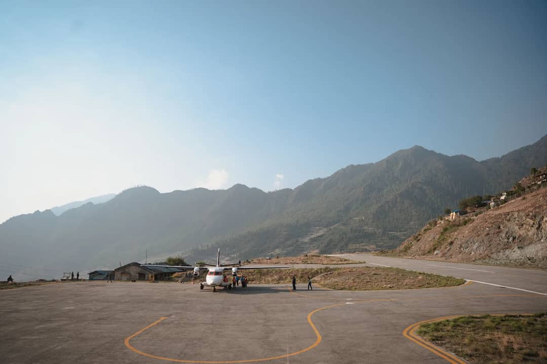 The Himalaya seen from a Kathmandu mountain flight, which runs along the southern side of the range at about 25,000 ft