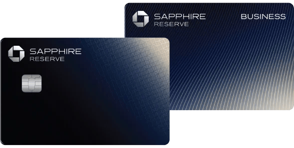 The Chase Sapphire Reserve card in front of the Sapphire Reserve for Business card
