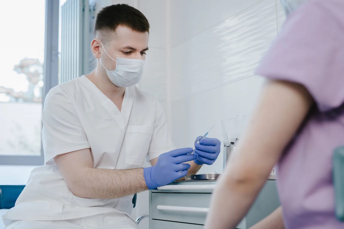 A travel clinic appointment for vaccines