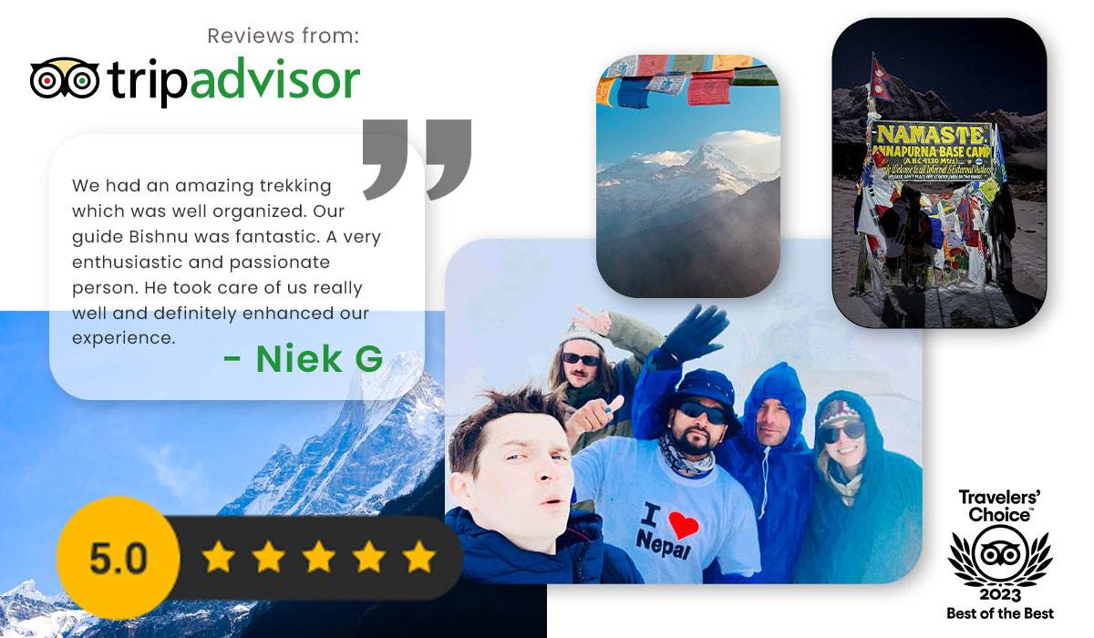 TripAdvisor Travelers’ Choice 2023 Best of the Best — a 5-star review of a Travel Himalaya Nepal trek