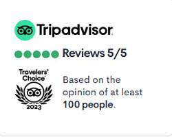 Tripadvisor Reviews 5 / 5 — Travelers’ Choice 2023