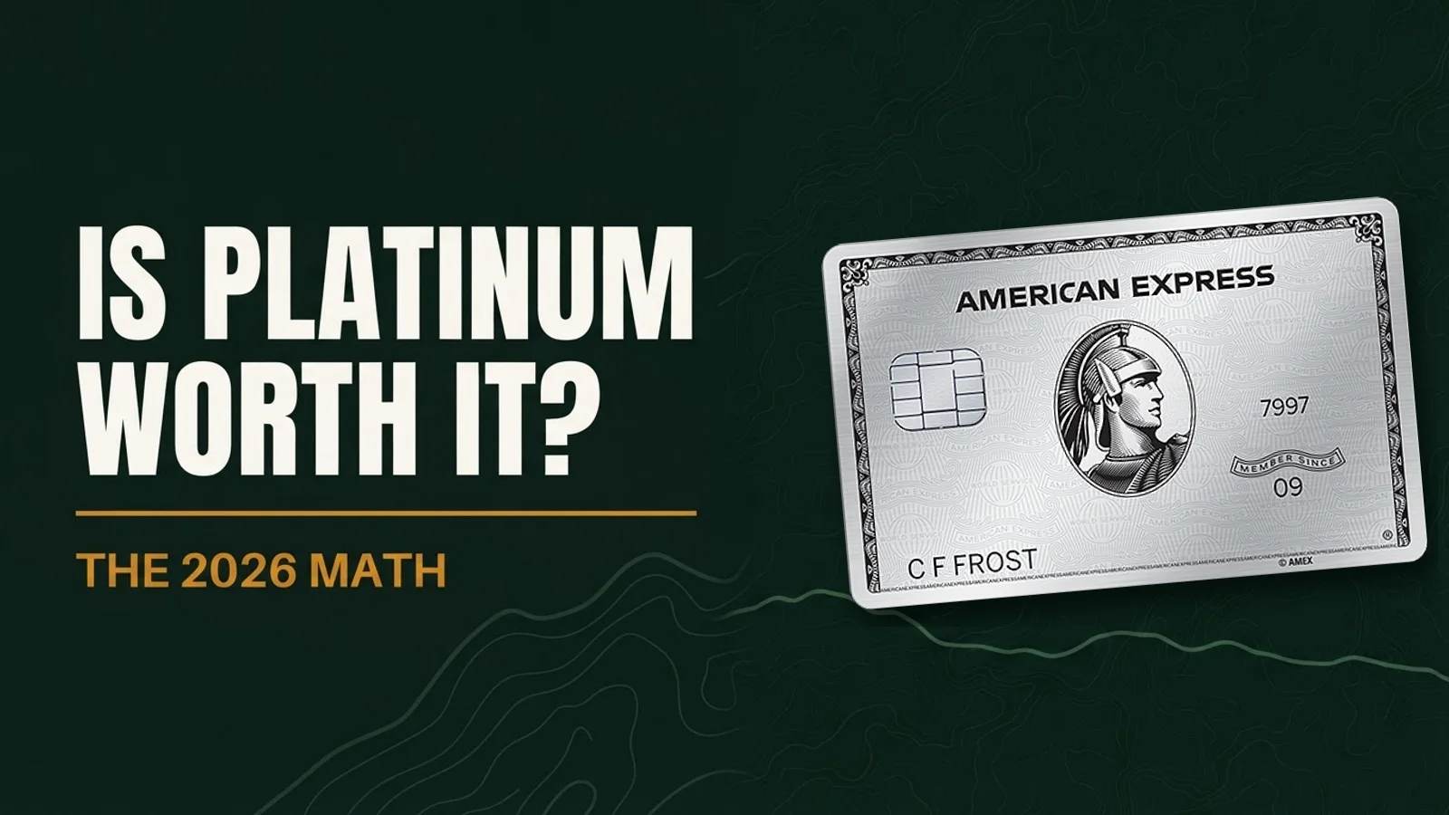 The Platinum Card from American Express on a dark green background