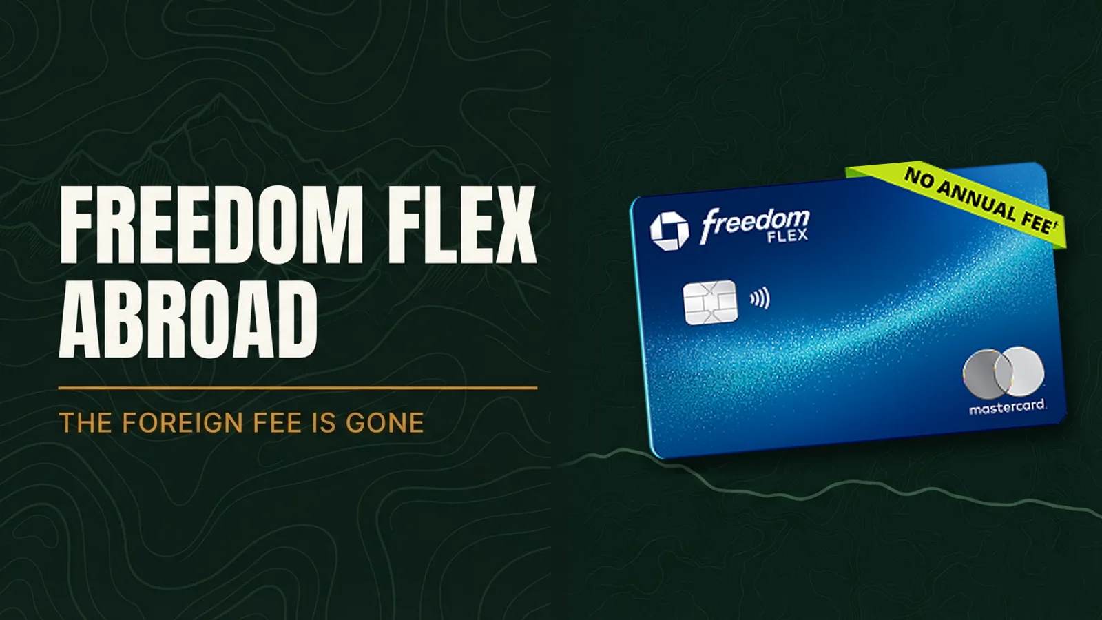 Chase Freedom Flex card on a dark green background
