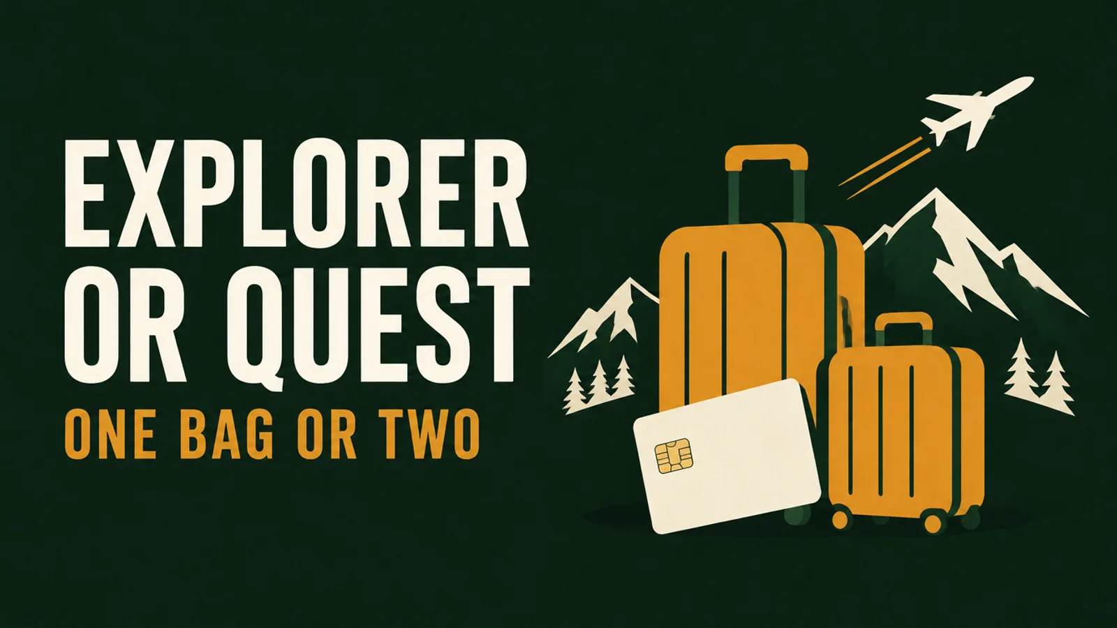 Illustration: United Explorer or Quest, one bag or two