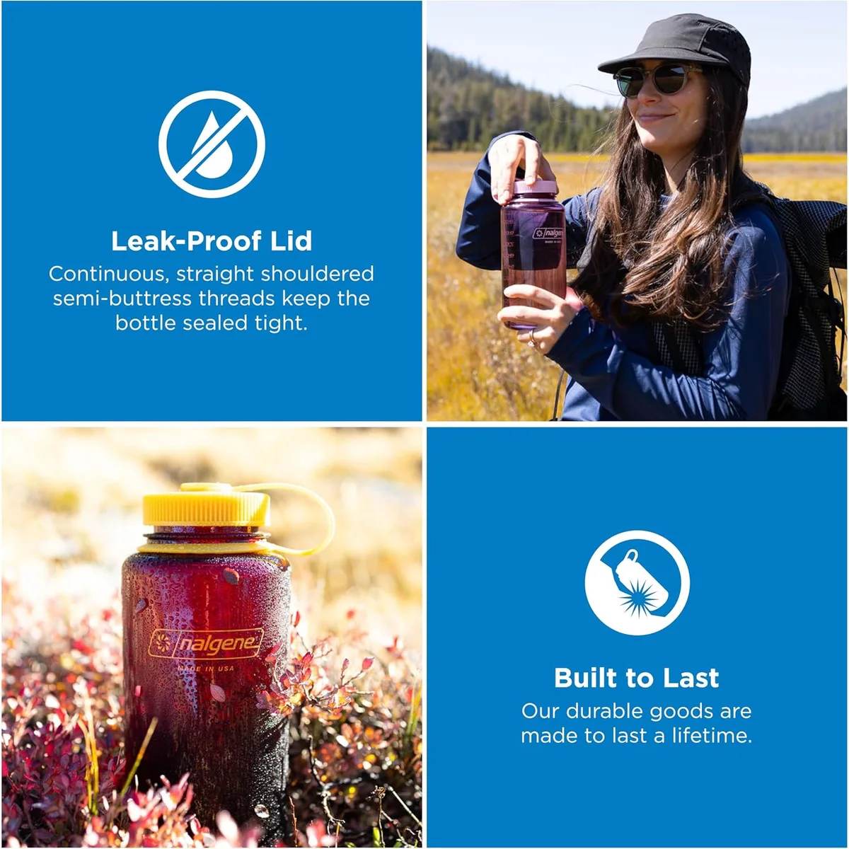 Nalgene Wide Mouth 1 L — Also a hot water bottle in your sleeping bag