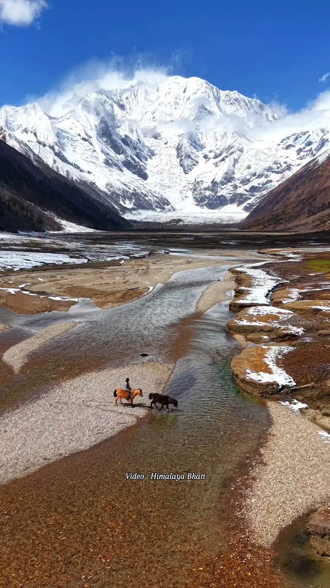 A braided glacial river valley
