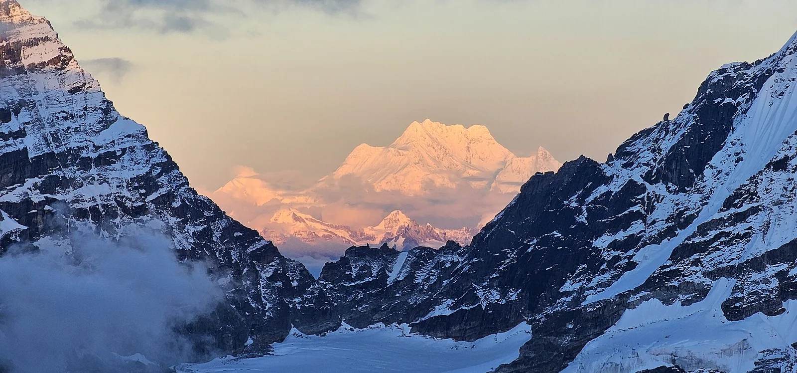 Mera Peak, Nepal's highest trekking peak, above the Hinku valley