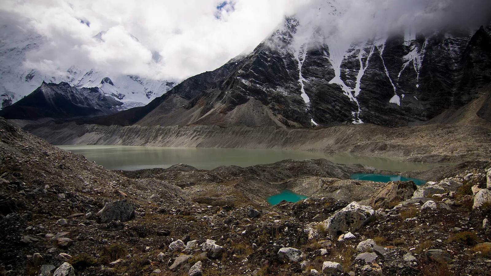 Imja Tsho, a fast-growing moraine-dammed glacial lake in the Everest region of Nepal