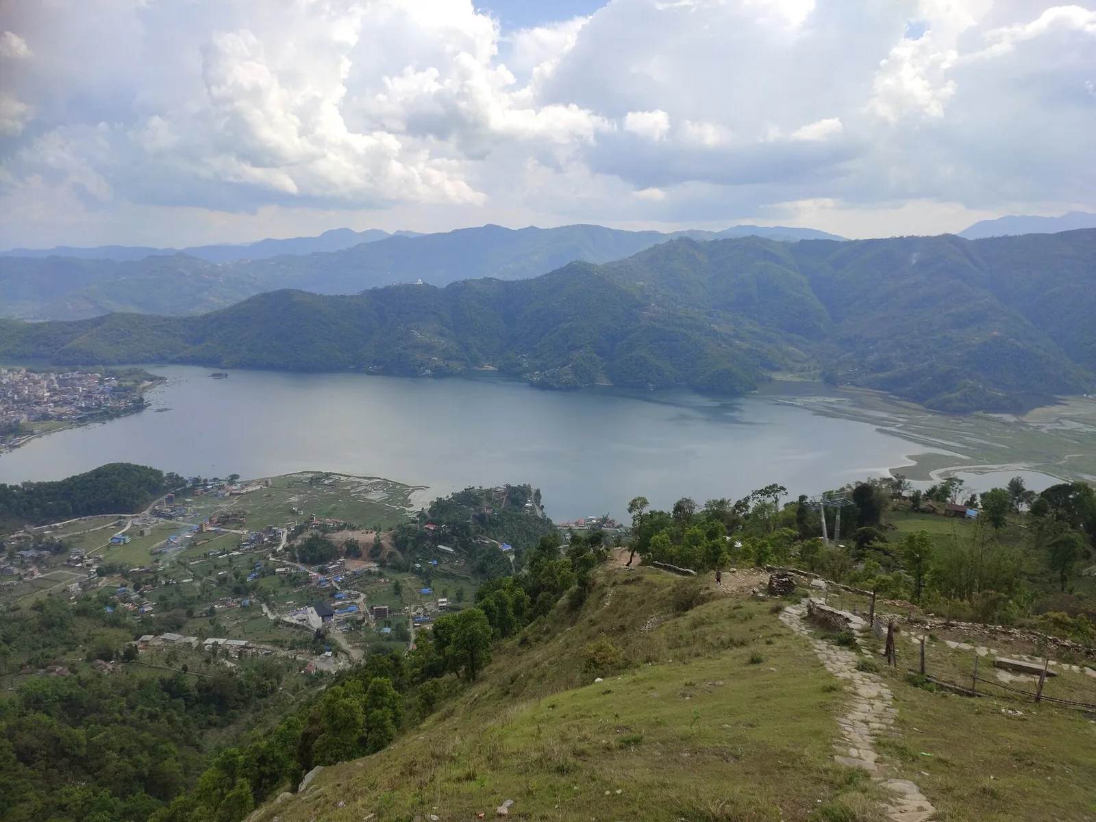 Phewa Lake and Machhapuchhre (Fishtail) at Pokhara, Nepal