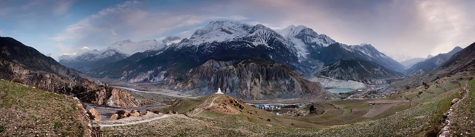 Manang village on the Annapurna Circuit, Nepal