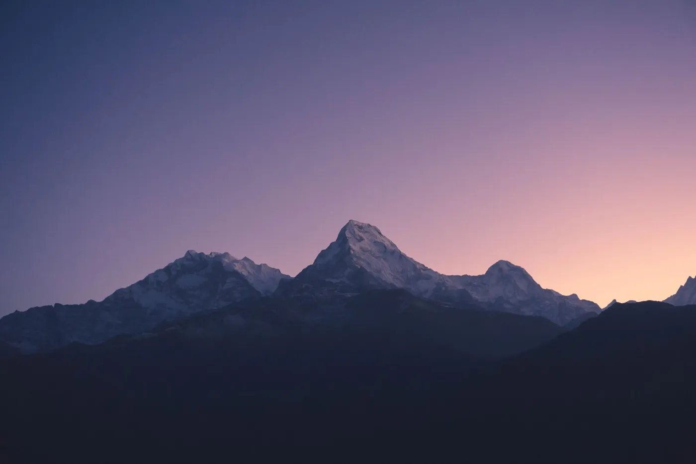 Sunrise over the Annapurna range from Poon Hill