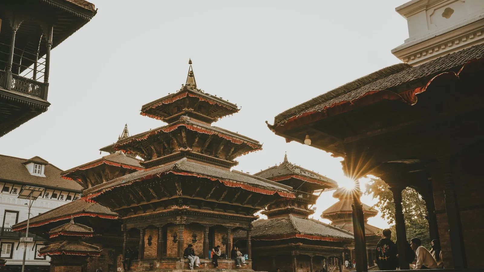 Ancient temples and UNESCO heritage architecture in the Kathmandu Valley