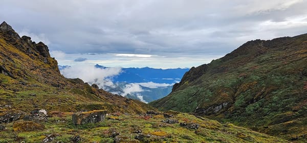 Mera Peak, Nepal's highest trekking peak, above the Hinku valley