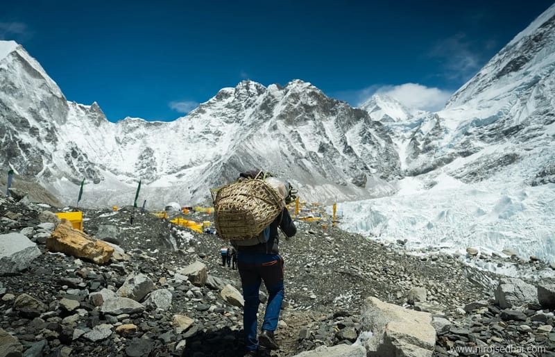 Everest Base Camp and the Khumbu Glacier