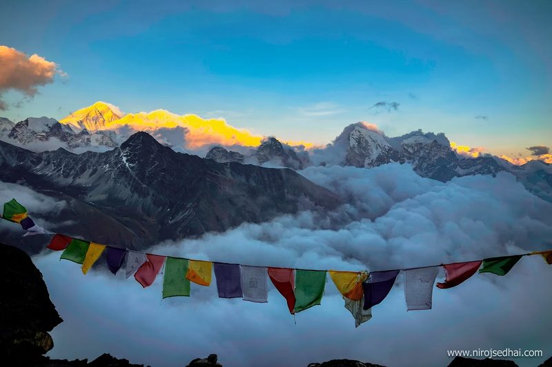 High-altitude snow and glare in the Nepal Himalaya