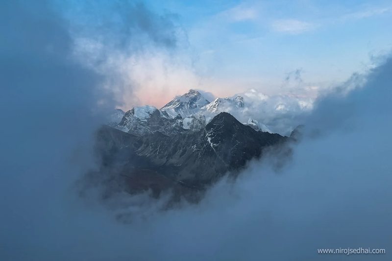Dawn light in the Nepal Himalaya