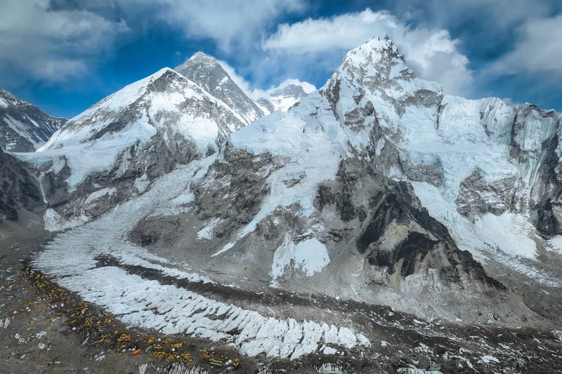 Himalayan skyline in the Sagarmatha National Park