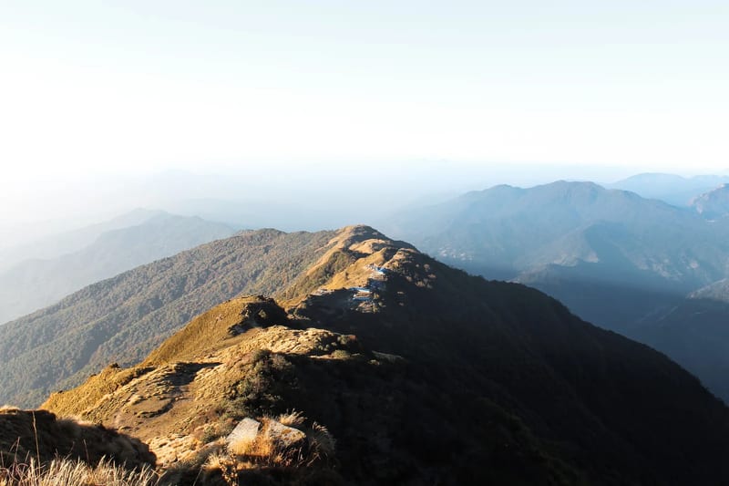 High viewpoint above the tree line on the Mardi Himal trek